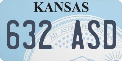 KS license plate 632ASD