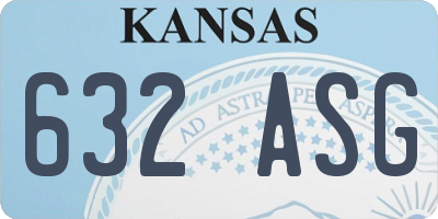 KS license plate 632ASG