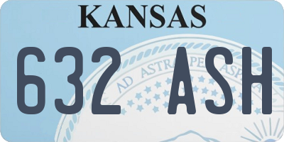 KS license plate 632ASH