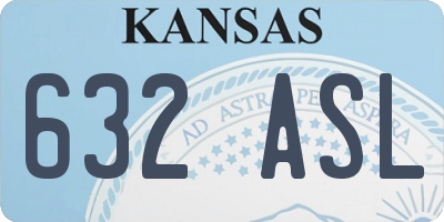 KS license plate 632ASL