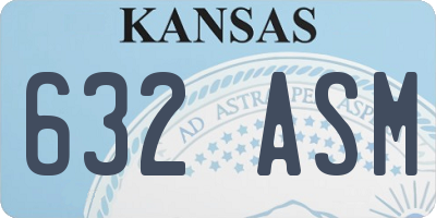 KS license plate 632ASM