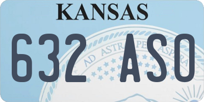 KS license plate 632ASO