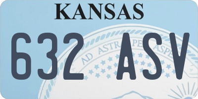 KS license plate 632ASV