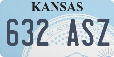 KS license plate 632ASZ