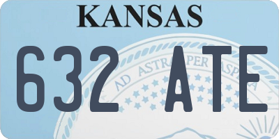 KS license plate 632ATE