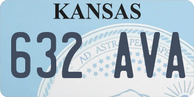 KS license plate 632AVA
