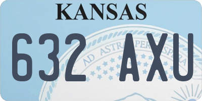 KS license plate 632AXU