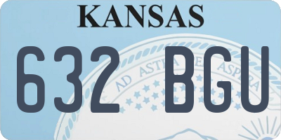 KS license plate 632BGU