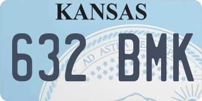 KS license plate 632BMK