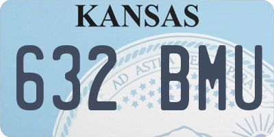 KS license plate 632BMU