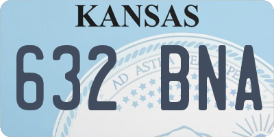 KS license plate 632BNA