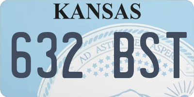 KS license plate 632BST