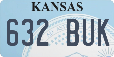 KS license plate 632BUK