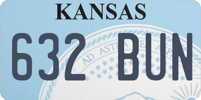 KS license plate 632BUN