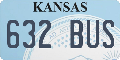 KS license plate 632BUS
