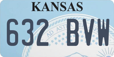 KS license plate 632BVW