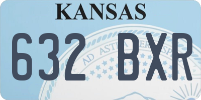 KS license plate 632BXR