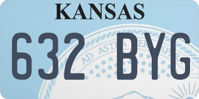 KS license plate 632BYG