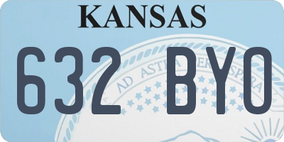 KS license plate 632BYO