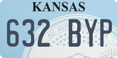 KS license plate 632BYP