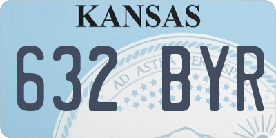KS license plate 632BYR
