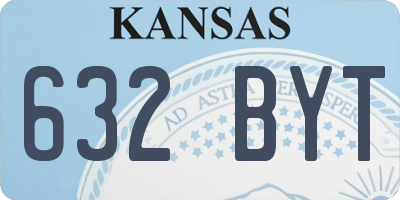 KS license plate 632BYT