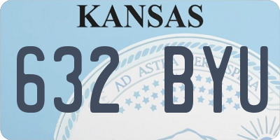 KS license plate 632BYU