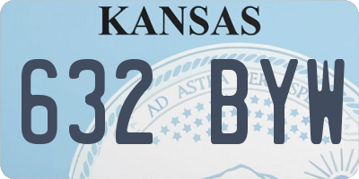 KS license plate 632BYW