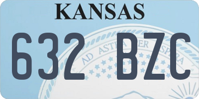 KS license plate 632BZC