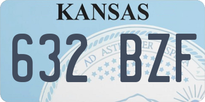 KS license plate 632BZF