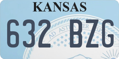 KS license plate 632BZG