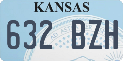 KS license plate 632BZH
