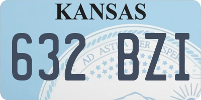 KS license plate 632BZI