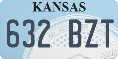 KS license plate 632BZT