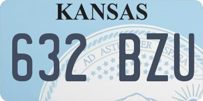 KS license plate 632BZU