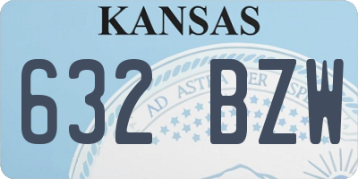 KS license plate 632BZW