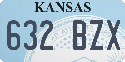 KS license plate 632BZX