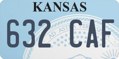 KS license plate 632CAF