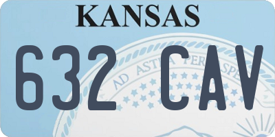 KS license plate 632CAV