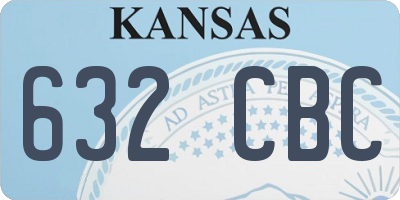 KS license plate 632CBC