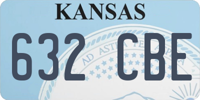 KS license plate 632CBE