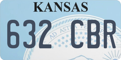 KS license plate 632CBR