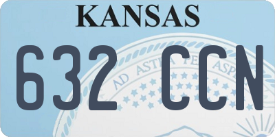 KS license plate 632CCN