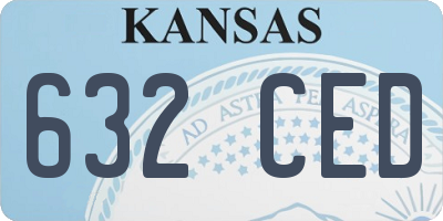 KS license plate 632CED