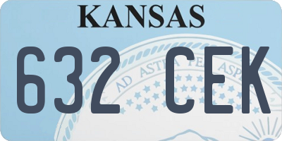 KS license plate 632CEK