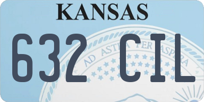 KS license plate 632CIL
