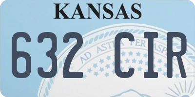 KS license plate 632CIR