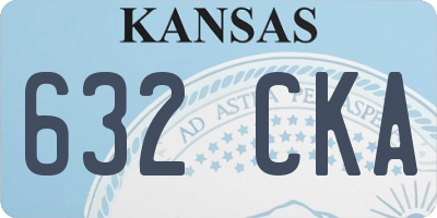 KS license plate 632CKA