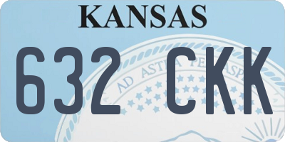 KS license plate 632CKK