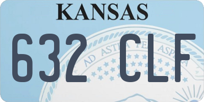 KS license plate 632CLF